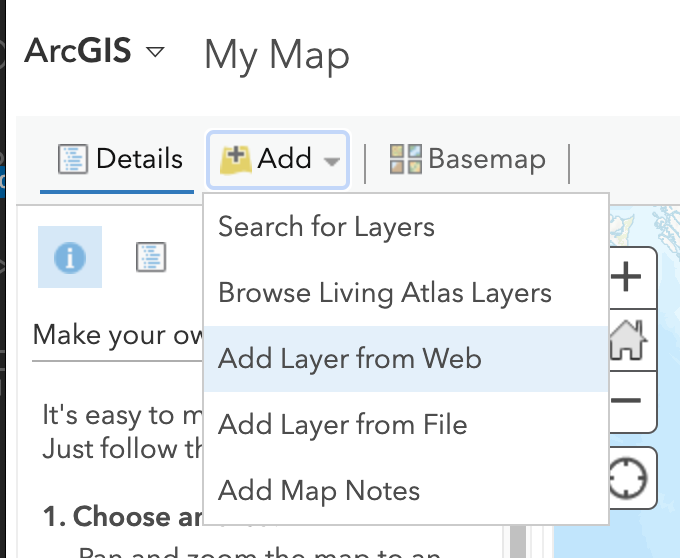 agol add layer from web